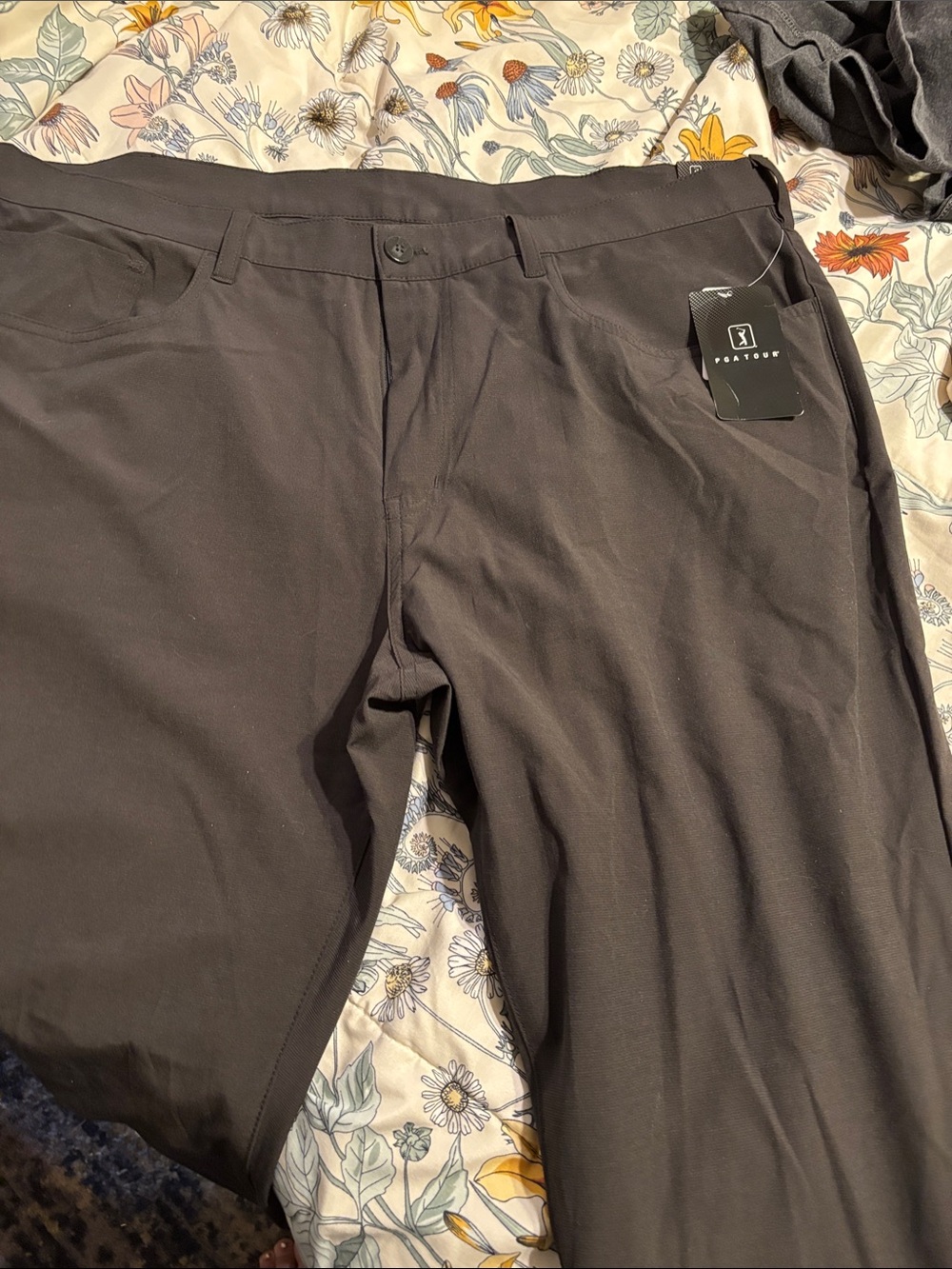 PGA Tour Men's Black Performance Golf Pants
